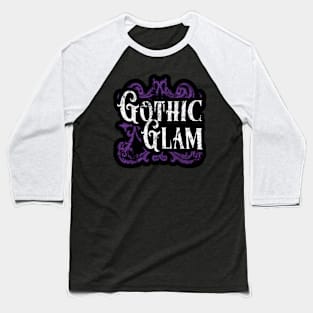 Gothic Glam - Mystique Vintage Swirl Design Baseball T-Shirt